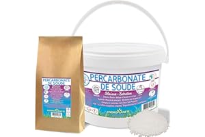 HYDROPLANETE Percarbonate de Soude 1kg 1,5kg 2,5kg 5kg 10kg 20kg - Haute pureté - Blanchissant écologique et polyvalent - pour une maison éclatante de propreté!