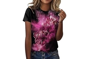 Zilosconcy Maglietta Donna Scollo a V T Shirt Donna Manica Corta Camicia Donna Estive Elegante T Shirt Casual T Shirt Estiva Base Tee Blusa Elegante Magliette Maglietta Manica Corta Donna