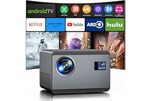 ZOOMCAT Beamer 4K mit Netflix, 30000 Lumen 1000 ANSI Beamer Autofokus/Trapezkorrektur Tageslicht Beamer Outdoor WiFi6 Bluetooth, 1080P Full HD Beamer Heimkino, LED Beamer Android YouTube/Prime Video