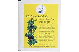 AlcoFermBrew PORTWINE LEVURE DE VIN Kitzinger - Levure sèche | Levure de Fermentation | Levure Nutritive | Levure Mead | Nutritif | Levure Rapid | Levure de bière | Produits oenologique