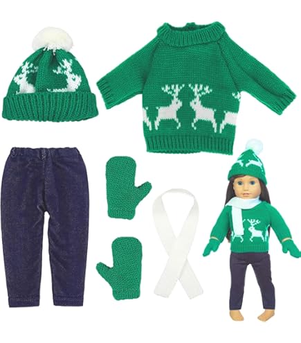 Rayher Mini Strickpullover Lasse Mit Schal - Wichtel Kleidung Für Puppen