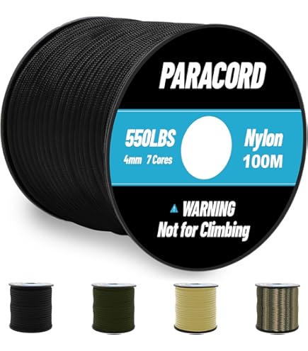 aufodara 4 st 6 meter Paracord-touw met 7 strengen Nylontouw voor Outdoor Survival, Armbanden