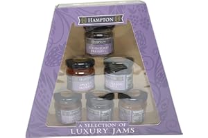 SOOLAR Hamptons Jams -Selection of Premium Jams- 6 Jars 42g Each Gift Hamper Preserve Selection - Gift Set for Christmas, Birthdays and Special Occasions
