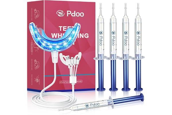 Teeth Whitening Kit - Kit Sbiancante Denti con Luce LED a Cavo