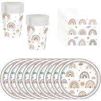 Set De Vaisselle Bohème Arc-en-Ciel Aitsite - 100 Pièces Pour 20 Personnes