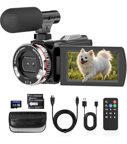 VIDEOCAMERA DIGITALE 4K VMOTAL - 36MP Con Microfono E SD | Regalo Ideale Per Bambini E Principianti - Foto 8