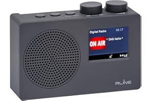 RLINE Soundab One BT, Radio DAB Portatile, DAB+, Bluetooth, Display a colori - Black