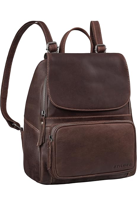 Sac A Dos Femme Cuir Sac à Dos Femme 'Luisa' En Cuir Véritable