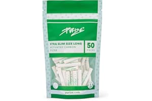 50 Purize® XTRA Slim Size Long – 50 filtros extra largos de carbón activo premium – White & Spy