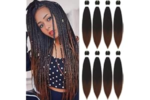 FIRSTCYH HAIR Rajout Cheveux Tresses 1B/30 Meches Boucle Pour Tresses Africaine 8 Paquets Boho Crochet Braids Meches 20 Inch Yaki Nattes Extensions De Cheveux Pré-étiré