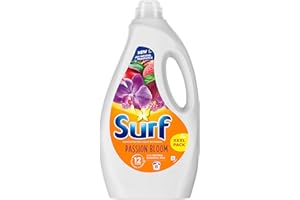 Surf Passion Bloom Laundry Washing Liquid Detergent with a joy-infused fragrance & natural essential oils lasting up to 12 hours in wear for brilliantly clean results 95 washes 2.565 L