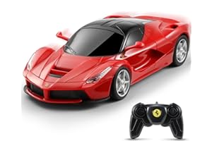 SainSmart Jr. 1:24 Ferrari Samochód zdalnie sterowany dla dzieci, LaFerrari licencjonowany model samochodu, RC zdalnie sterowana zabawka dla chłopca, dziewczynki, 3-18 lat, czerwony