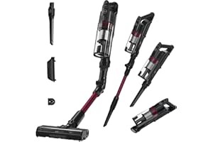 Hoover HF1 Plus Aspirateur Balai sans Fil Puissant Léger Tube Flexible,165W, Brosse Anti-emmêlement, Multi-sols Eclairage LED, Mode Turbo, Vidage 1 clic, Batterie Amovible, Position Parking HF1P10HX