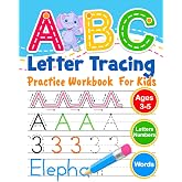 ABC Letter Tracing Practice Workbook for Kids: Learning To Write Alphabet, Numbers and Line Tracing. Handwriting Activity Boo