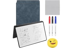 MANTOTO A5 Mini Whiteboard 24x33 cm Dry Erase Small Desk White Boards with Erasable Pens Portable Whiteboard Notepad Reusable Double Sided Memo to-do List for Study Draft Meeting Business Doodling(Blue)
