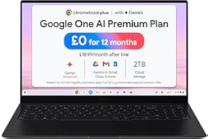 Samsung Galaxy Chromebook Plus Gemini AI Laptop, i5 Processor, Built in Gemini Quick Insert Key, 8GB Memory RAM 256GB Storage, Neptune Blue