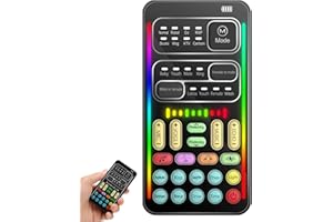 VINGVO Voice Changer, Ghostface Voice Changer with 8 Sound Effects, Handheld Portable Sound Card, Gaming Voice Disguiser for Ps5 for Xbox Switch, PC, Laptop