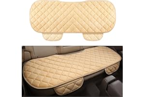 BANGMINDA Coprisedile Universale Auto Copri Sedile Auto Velluto Cuscino della Copertura del Auto Soft Confortevole Protezione per Sedile Auto per Bambini Bebè Animali (1 Coprisedile Posteriore, Beige)
