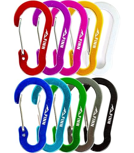 12 Moschettoni A Forma Di D In Alluminio Con Chiusura A Vite - Multicolore, Dimensioni 5,75 X 3,1 Cm, Per Campeggio, Escursioni E Portachiavi