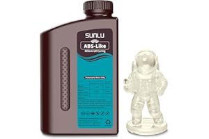SUNLU Upgraded ABS Like Resin 1000g, Strong Fast Curing 3D Printer Resin, 395 to 405nm UV Curing 3D Printing Liquid Photopolymer Resin, Non-Brittle and High Precision, 1kg, Clear