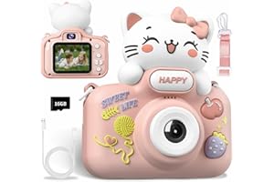 H-BOCAM Kinderkamera, 48 MP 1080P Digitalkamera für 3-10-jährige Jungen und Mädchen, Kinderkamera mit 16 GB MicroSD-Karte, Weihnachts- und Geburtstagsgeschenke
