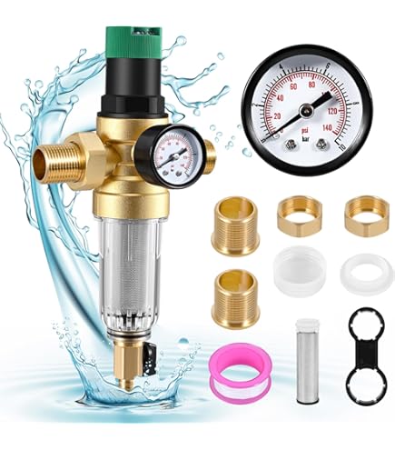Water Drukregelventiel Met Manometer Drukregelaar Waterdrukregelaar Reduceerventiel Drukverminderaar