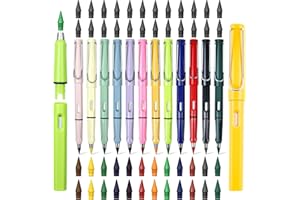 CHENGCKJ 12 Stk Bunte Ewiger Bleistift, Bleistifte mit 48 Wechselkopfm und Radiergummi Tintenloser Bleistifte Set Infinity Magic Pencil Unendlicher Bleistift für Erwachsene