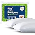 Silentnight Sink-In Anti Allergy Memory Foam Shell Pillow - Filled with Springy Bounceback Fibres for Comfort Support - Ideal for Allergy and Asthma Sufferers - Embossed Cover, Hypoallergenic, 2 Pack
