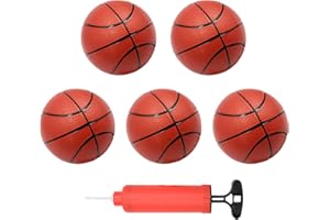 Coriver Mini Basketball- Kleine Aufblasbare Basketball Klein mit Pumpe, 14cm Poolbälle Beach Balls für Party Indoor Outdoor Spiel, Sportspiel für Kinder und Erwachsene