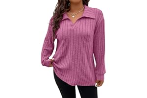 Gemulate Plus Size Jumpers for Women Long Sleeve Tops Ladies Lightweight Striped Oversized Sweater Tshirts and Sweatshirts XL-5XL