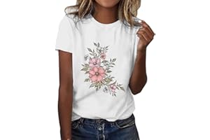 KMDWQF Womens Comfortable Printing Casual Fashion Round Neck Top T Shirt Women Tops and Blouses Women Button Down Shirt Long Sleeve Leaving Gifts for Colleagues Women Amazon Sale Clearance