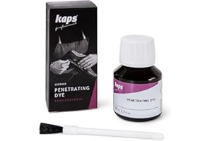 Kaps Tinta Penetrante, Colorante Penetrante per Pelle Liscia Naturale, Pelle Granita e Ecopelle, Per Borse, Scarpe e Accessori, 50ml (118 - Nero)