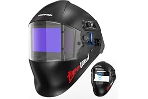 ARCCAPTAIN Flip Up Design Schweißerhelm, große Ansicht 3,94" x 2,56" Auto Verdunkelung Schweißerhaube, Ture Farbe solarbetriebene Schweißmaske, 4 Arc Sensor mit verstellbaren Schatten 3/4-8/9-13
