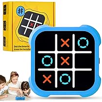 Porte-clés Tic Tac Toe Électronique - Mini Jeu Portable 3 En 1 Pour Enfants, Cadeau D'Anniversaire Ou Fête