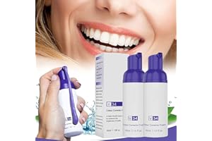 ZOOARTS V34 - Espuma correctora de color, potenciador de blanqueamiento de dientes, morado. Dientes más brillantes en 15 segundos, elimina manchas de dientes y reduce el amarilleamiento (2 unidades)