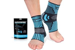 LUSENONE 2 pakiet bandaż na kostkę, oddychający skarpety na zapalenie powięzi podeszwy, antypoślizgowe skarpety uciskowe na kostkę na bólu stawów, uszkodzenie więzadeł, kontuzji kostki, sportu