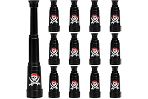 UOCAI Fernrohr 12 Stück, Ausziehbares Piraten Fernrohr für Piratenparty Geburtstag & Schatztruhe Geburtstag Robustes Teleskop für Piraten Mitgebsel Geburtstag