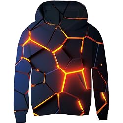 Sweat à Capuche Enfant Imprimé 3D – Motif Crâne, Manches Longues, Polyester élastique | Pour Garçons/filles