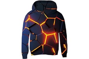 Loveternal Felpe Ragazzo Felpa Bambini Ragazzi Ragazze 3D Felpe con Cappuccio con Hoodie Tasche Manica Lunga Sweatshirt 5-13 Anni