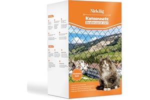 NieKilig Filet Chat Balcon Renforce, Protection Fenetre Chat, Barrière Chat Balcon pour Balcons, Terrasses, Fenêtres, Lucarnes et Portes (2x1.5m)
