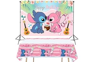 MENELOS Tischdecke und Hintergrund, Geburtstag Tischdecke, Party Deko für Geburtstagdeko, Fotokulissen, Mottoparty