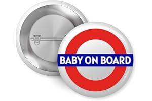 EMUWORKS Baby On Board London Underground Logo Children Pin Button Badge 1in 25mm