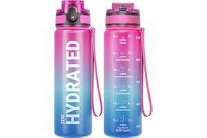 ‎SAHARASAILOR Sahara Sailor Trinkflasche, Sport Trinkflasche, [BPA-frei Tritan] 1L/500ML/750ML Auslaufsicher Sport Wasserflasche, Sportflasche für Fahrrad, Camping, Yoga, Gym (1 Flasche)