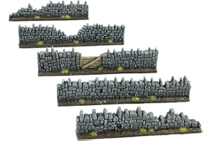 War World Gaming Muros Fantasy de Resina Dañados (Set de 20) – Wargames Gaming Valla Tablero Escenografía Diorama Miniatura Maqueta Cubierta Modelismo Miniatura Envío Seguimiento