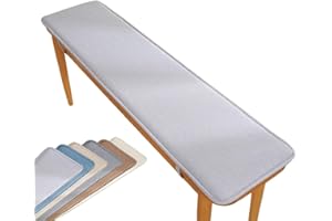 VEAI Bench Cushion 120cm/100cm/130cm/90cm/150cm x 40cm/50cm Outdoor Indoor 2/3 seater Non-Slip Seat Pad for Bay Windows, Garden Patio, Long Chairs, Swings & Porch Furniture(light gray,40x150cm)