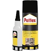 Pattex Profesyonel Hızlı Yapıştırıcı, &Ccedil;ift Komponentli, G&ouml;r&uuml;nmez Onarım i&ccedil;in Şeffaf, Isıya Dayanıklı G&uuml;&ccedil;l&uuml;, 400ml Aerosol + 7