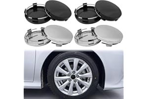 LPAMABA 8 Pezzi Coprimozzo 60mm Tappi Centrali per Mozzo Auto 60mm Tappi per Cerchi Tappi Coprimozzo 60mm Coprimozzi Ruota Copricerchi, Nero e Argento