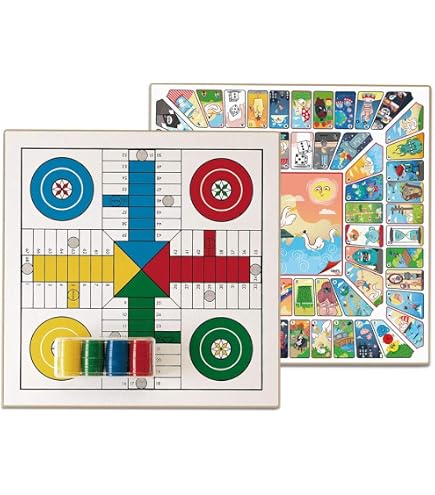 Cayro - Tavola Ludo e Oca - Legno di Alta Qualità - Design Classico ed