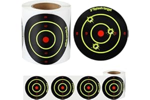 LUTER 200 Pezzi Adesivi per Bersagli da Tiro, 7,6 cm Adesivi Obiettivi Tiro Autoadesivi Obiettivi di Tiro Adesivi per Obiettivi Schizzi di Carta Obiettivi Rotondi Reattivi per Poligono di Tiro