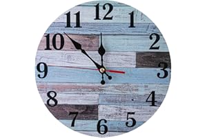 JYCCH Horloge Murale de Jardin d'extérieur, sans tic-tac, à Piles, Horloge décorative pour terrasse, Piscine, clôture, Porche, sal